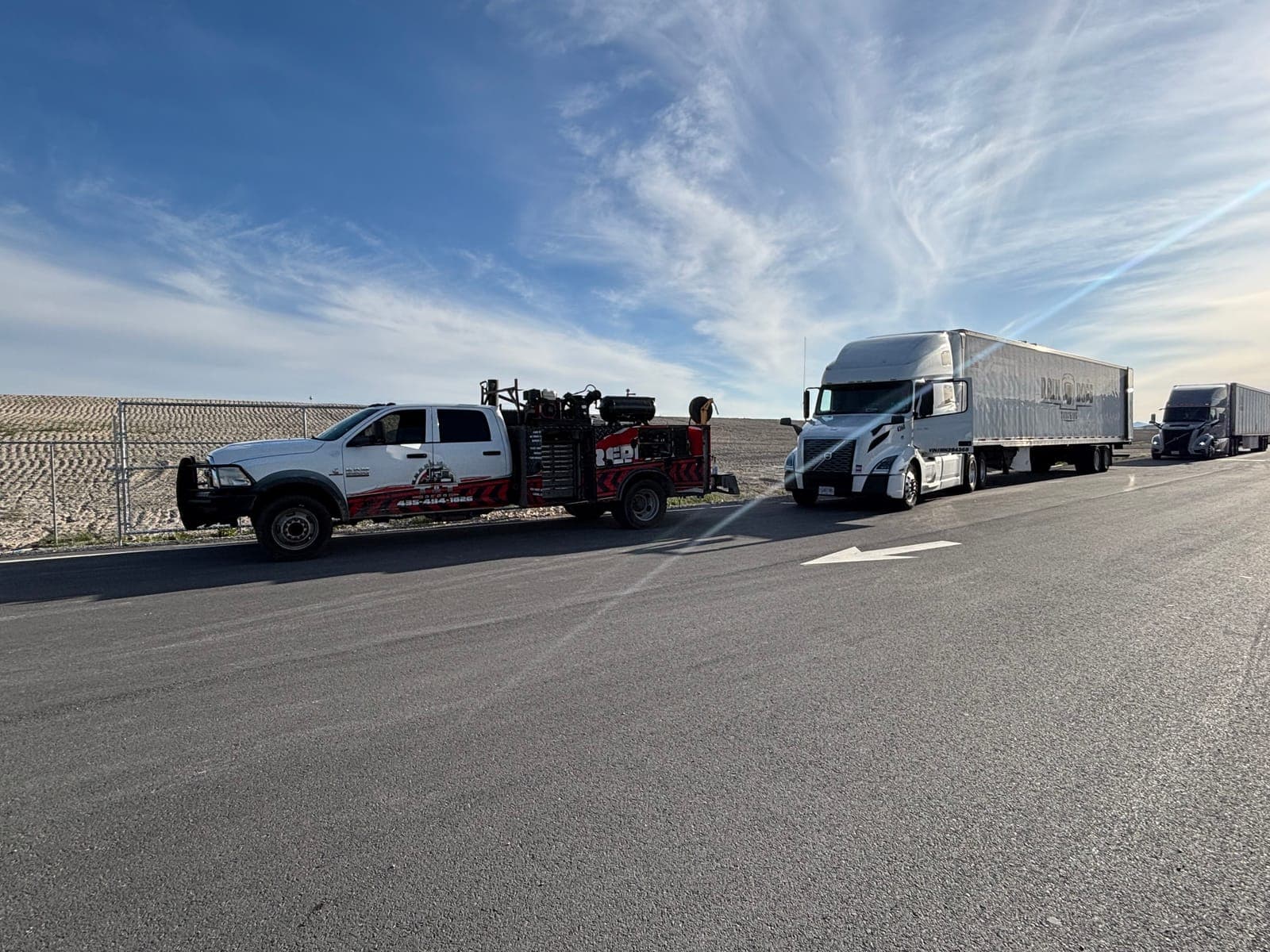 T&T Repair service truck on a mobile truck repair call